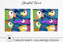 summer tumbler designs with funny fish
