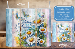 Summer Tumbler Wrap PNG Skinny 20oz Seamless Flower wrap Product Image 1