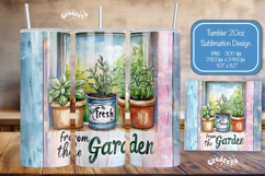 Summer Tumbler Wrap PNG Skinny 20oz Seamless Garden wrap Product Image 1