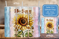 Summer Tumbler Wrap PNG Skinny 20oz Seamless sunflower wrap Product Image 1
