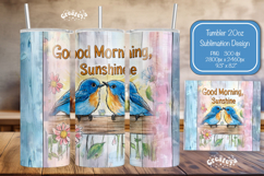 Birds Summer Tumbler Wrap PNG Skinny 20oz Seamless wrap Product Image 1