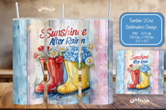 Flower Summer Tumbler Wrap PNG Skinny 20oz Seamless wrap Product Image 1