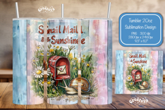 Flower Summer Tumbler Wrap PNG Skinny 20oz Seamless wrap Product Image 1