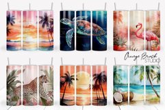 Summer Tumbler Wrap Bundle 6 PNG Sublumation Design