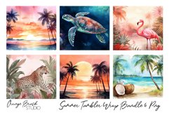 Summer Tumbler Wrap Bundle 6 PNG Sublumation Design