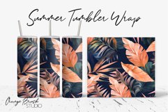 Summer Tumbler Wrap Tropical Tumbler Sublimation Design