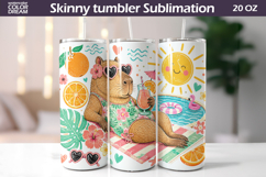 Capybara Tumbler Wrap | Summer Seamless Design Product Image 1