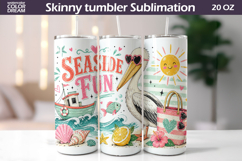 Summer Tumbler Wraps Bundle | Beach Ocean Animals Seamless Product Image 6