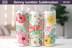 Butterfly Tumbler Wrap | Summer Sublimation Product Image 1