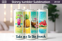 Summer Fruits Tumbler Wrap | Tropical Beach Tumbler Product Image 1
