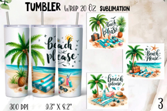 Tumbler sea sublimation | summer tumbler wrap Product Image 1