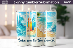 Summer Sea Tumbler Wrap | Tropical Beach Ocean Tumbler Product Image 1