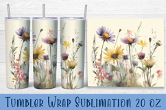 Wildflowers Tumbler Wrap | 20 oz. Straight Skinny Design Product Image 1