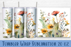 Wildflowers Tumbler Wrap | 20 oz. Straight Skinny Design Product Image 1