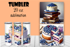 Cake Tumbler PNG 20 oz Dessert Tumbler Wrap Sublimation Product Image 1