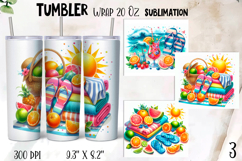 Tumbler sea sublimation | summer tumbler wrap Product Image 1