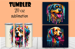Dog Tumbler Wrap Sublimation PNG for 20oz Tumbler Product Image 1