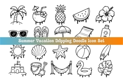 Summer Vacation Dripping Doodle Icon Product Image 1
