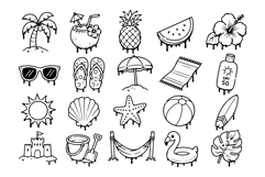 Summer Vacation Dripping Doodle Icon Product Image 2
