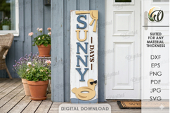 3D Summer Vertical Door Sign Laser Cut. Sunny days SVG Product Image 1