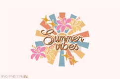 Summer Vibes SVG, Retro Summer PNG T-shirt Design Product Image 1