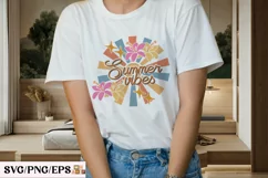 Summer Vibes SVG, Retro Summer PNG T-shirt Design Product Image 3