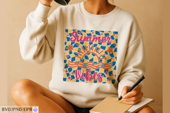 Retro summer vibes seamless pattern with sun waves Design Product Image 4