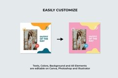 Summer Vibes white &amp; Bule Instagram Templates| CANVA-PS-AI Product Image 6