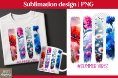 Floral t shirt, Summer vibes, Flowers brush strokes Mug Tote Product Image 2