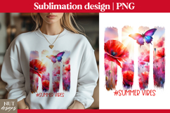 Floral t shirt, Summer vibes, Poppies brush strokes Mug Tote Product Image 2