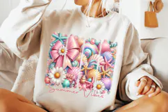 Seashell Summer PNG, Summer Vibes PNG, Brushstroke Summer Product Image 2