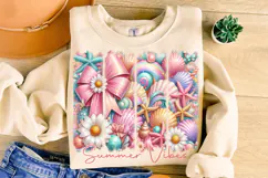 Seashell Summer PNG, Summer Vibes PNG, Brushstroke Summer Product Image 3