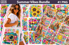 Colorful Hippie Flower Bundle | Boho Summer Sublimation Product Image 3