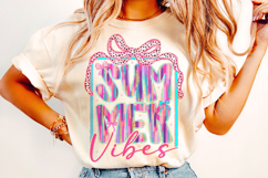 Summer Vibes PNG, Coquette Bow PNG, Summer PNG, Beach PNG Product Image 1
