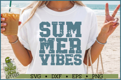 Summer Vibes Distressed SVG File Product Image 1