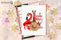 Summer Vibes Flamingo Pool Party PNG Beach Vacation Clipart Product Image 2