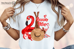 Summer Vibes Flamingo Pool Party PNG Beach Vacation Clipart Product Image 7