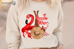 Summer Vibes Flamingo Pool Party PNG Beach Vacation Clipart Product Image 4
