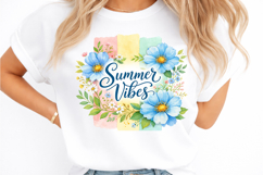 Summer Vibes Floral Shirt PNG Product Image 2