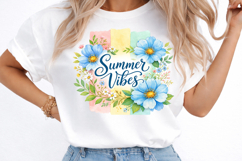 Summer Vibes Floral Shirt PNG Product Image 3