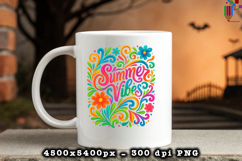 Summer Vibes Floral Summer PNG File