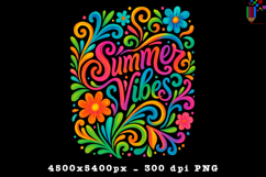 Summer Vibes Floral Summer PNG File