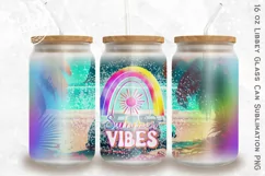 Summer can glass wrap, beach libbey can glass design Product Image 4