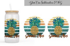 Retro Sunset Can Glass Sublimation | 16 oz Libbey Glass Palm Product Image 2