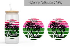 Retro Sunset Can Glass Sublimation | 16 oz Libbey Glass Palm Product Image 5