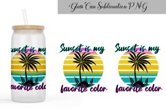 Retro Sunset Can Glass Sublimation | 16 oz Libbey Glass Palm Product Image 6