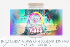 Summer can glass wrap, beach libbey can glass design Product Image 3