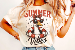 Summer Vibes PNG, Goose Summer PNG, Beach PNG, Retro Summer Product Image 2