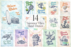 Summer Vibes Hand-Drawn Clipart Product Image 1