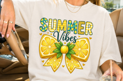 Summer Vibes Lemon Bow PNG Design Product Image 3